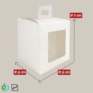 جعبه کیک 14-14 پانیذ رنگ سفید