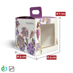 جعبه کیک 14*14 طرح پانیذ