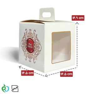 جعبه کیک 14*14 طرح پانیذ